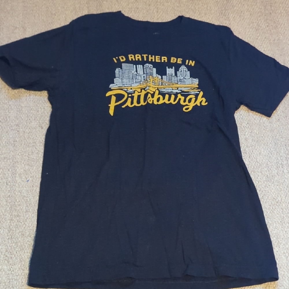 Women's Steel City "I'd Rather Be In Pittsburgh" Graphic Tee Shirt Size Medium